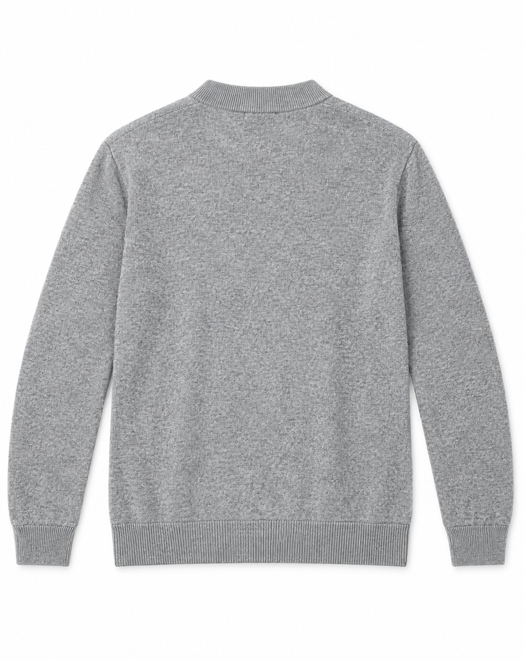 Pull Homme à Col Montant en Maille Chinée Bicolore