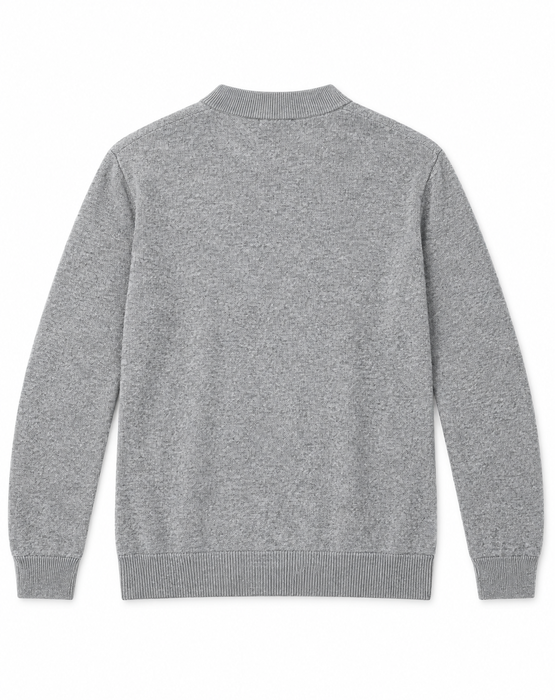Pull Homme à Col Montant en Maille Chinée Bicolore