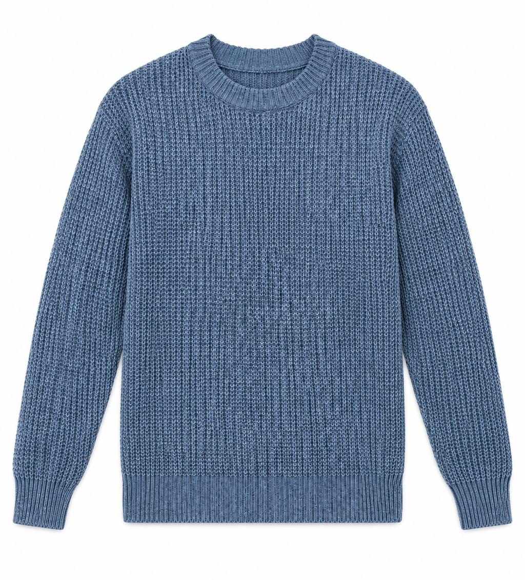 Pull gros maille tricotée avec motif