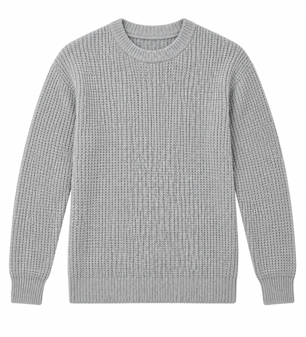 Pull gros maille tricotée avec motif
