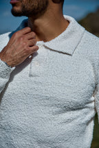 Pull Homme Col Montant en Maille Texturée