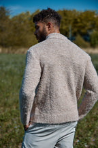 Pull Homme Col Montant en Maille Texturée