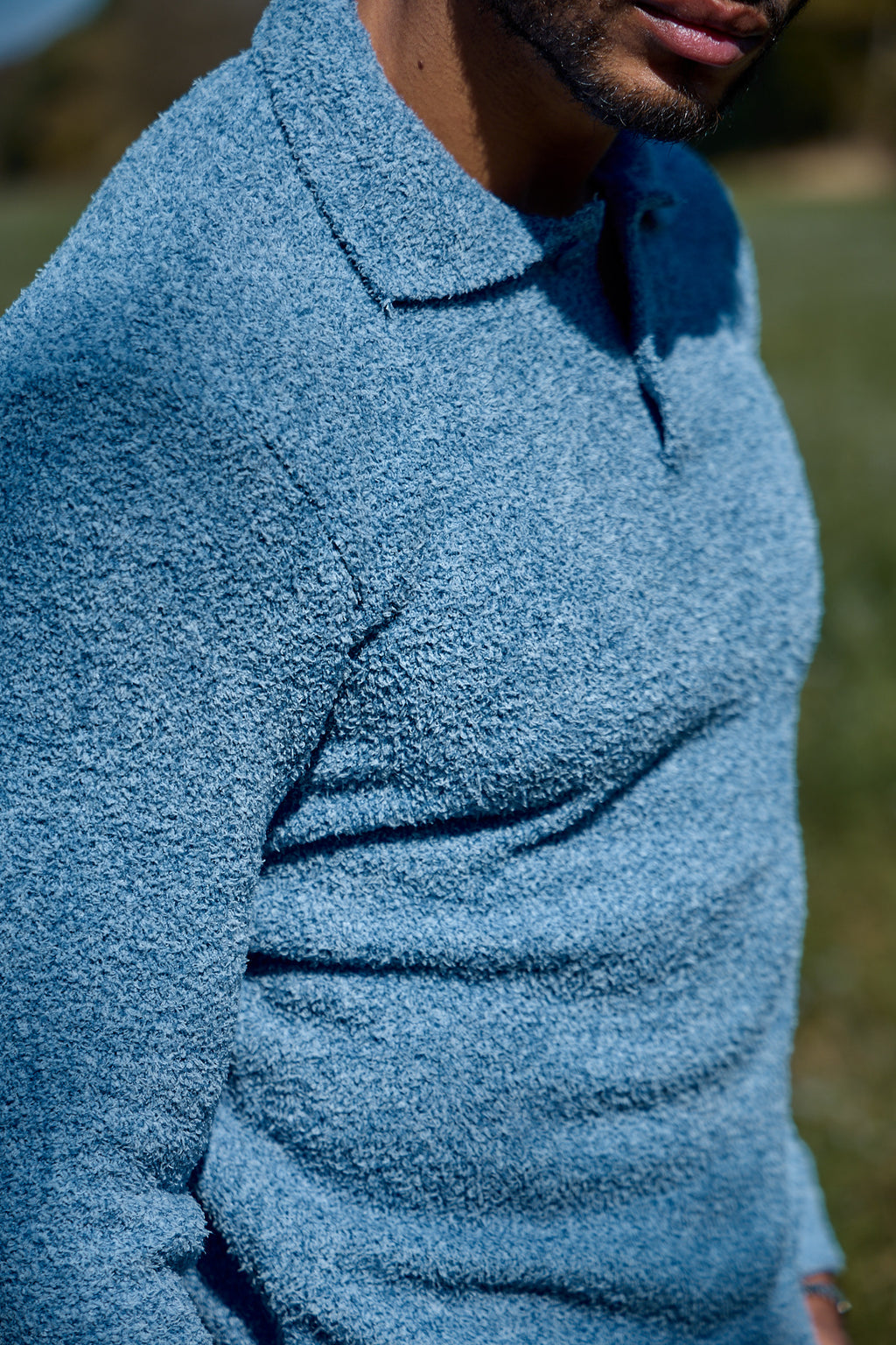 Pull Homme Col Montant en Maille Texturée