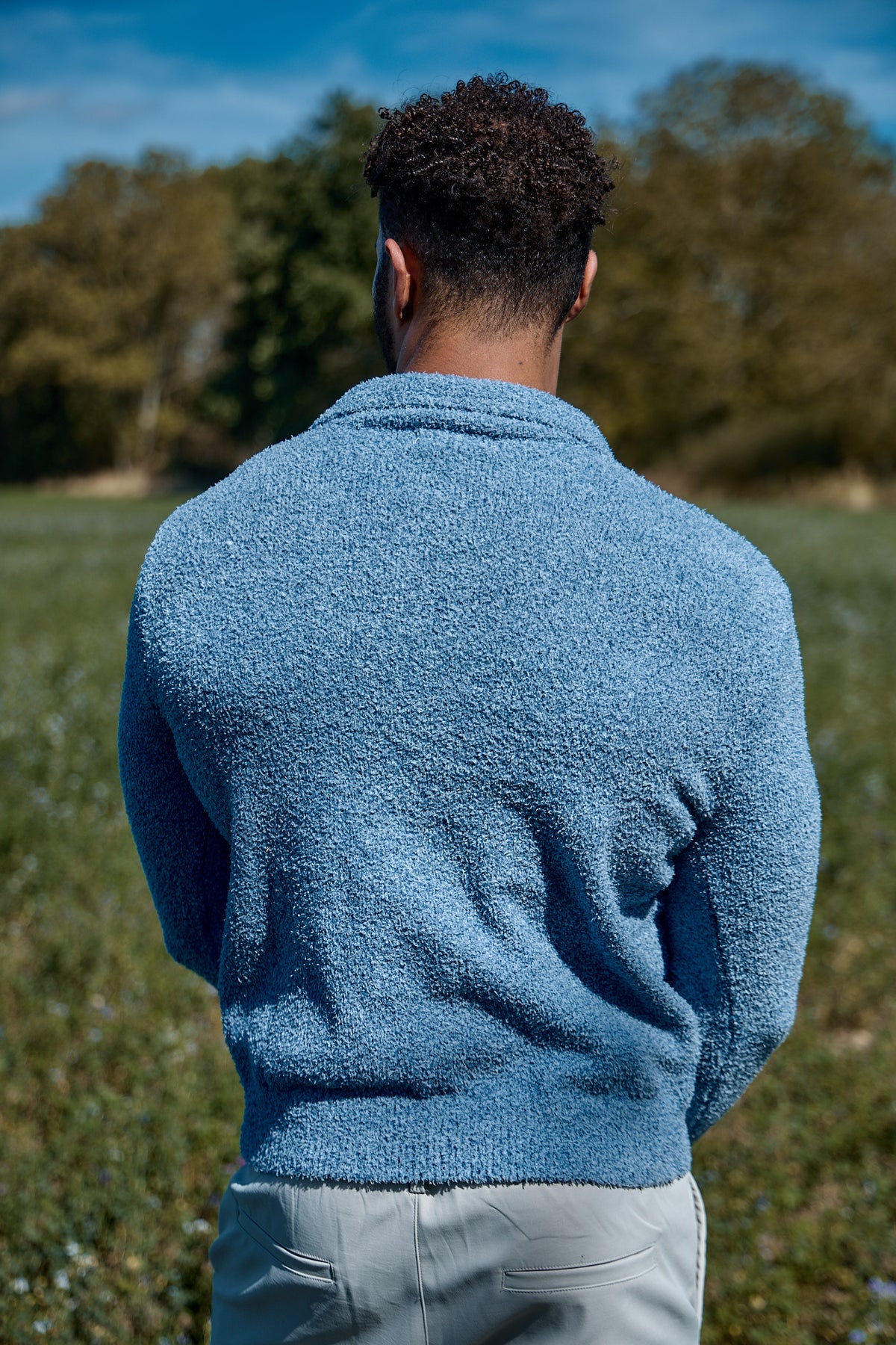 Pull Homme Col Montant en Maille Texturée