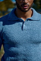 Pull Homme Col Montant en Maille Texturée