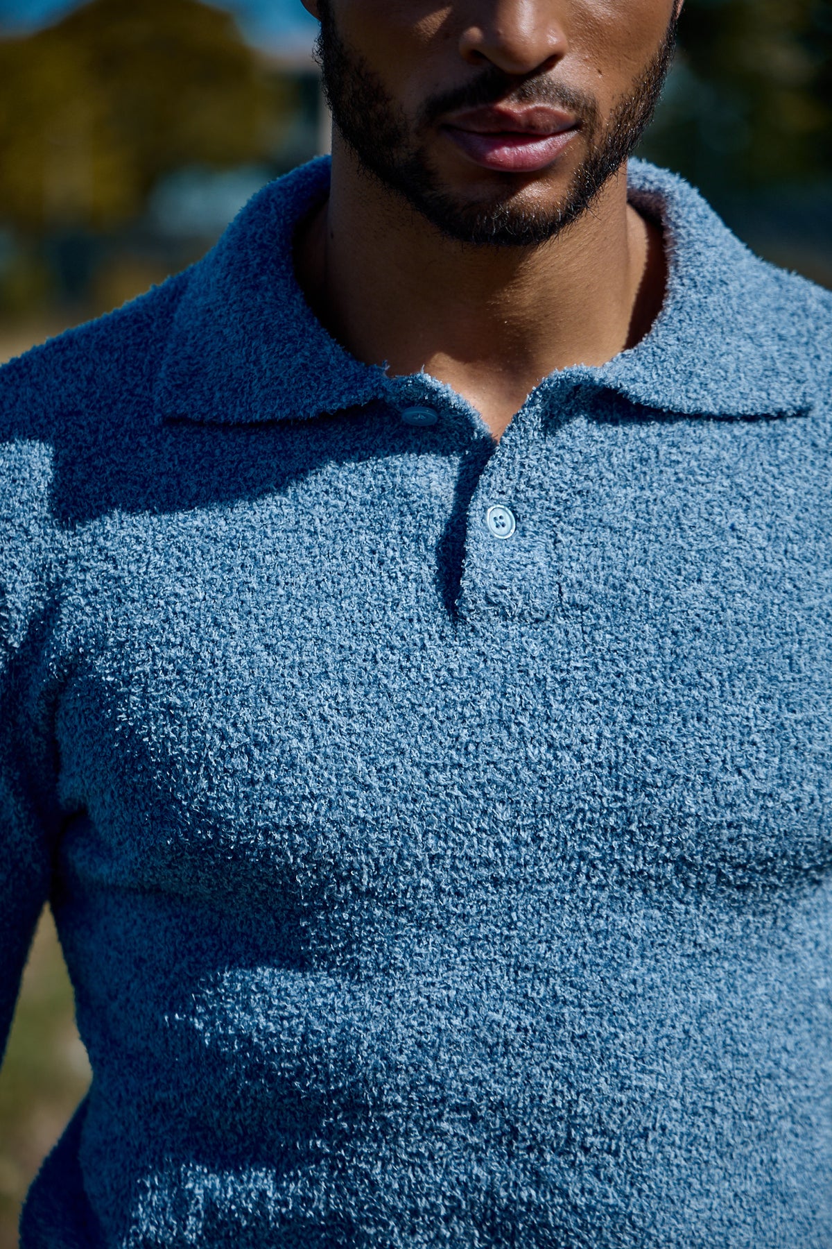 Pull Homme Col Montant en Maille Texturée