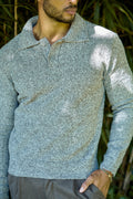Pull Homme Col Montant en Maille Texturée