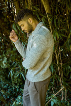 Pull Homme Col Montant en Maille Texturée