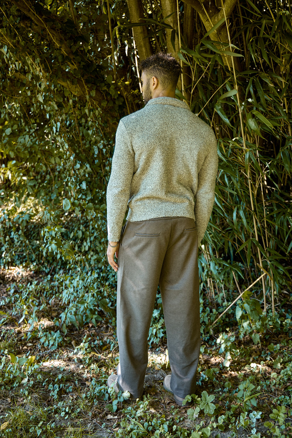 Pull Homme Col Montant en Maille Texturée