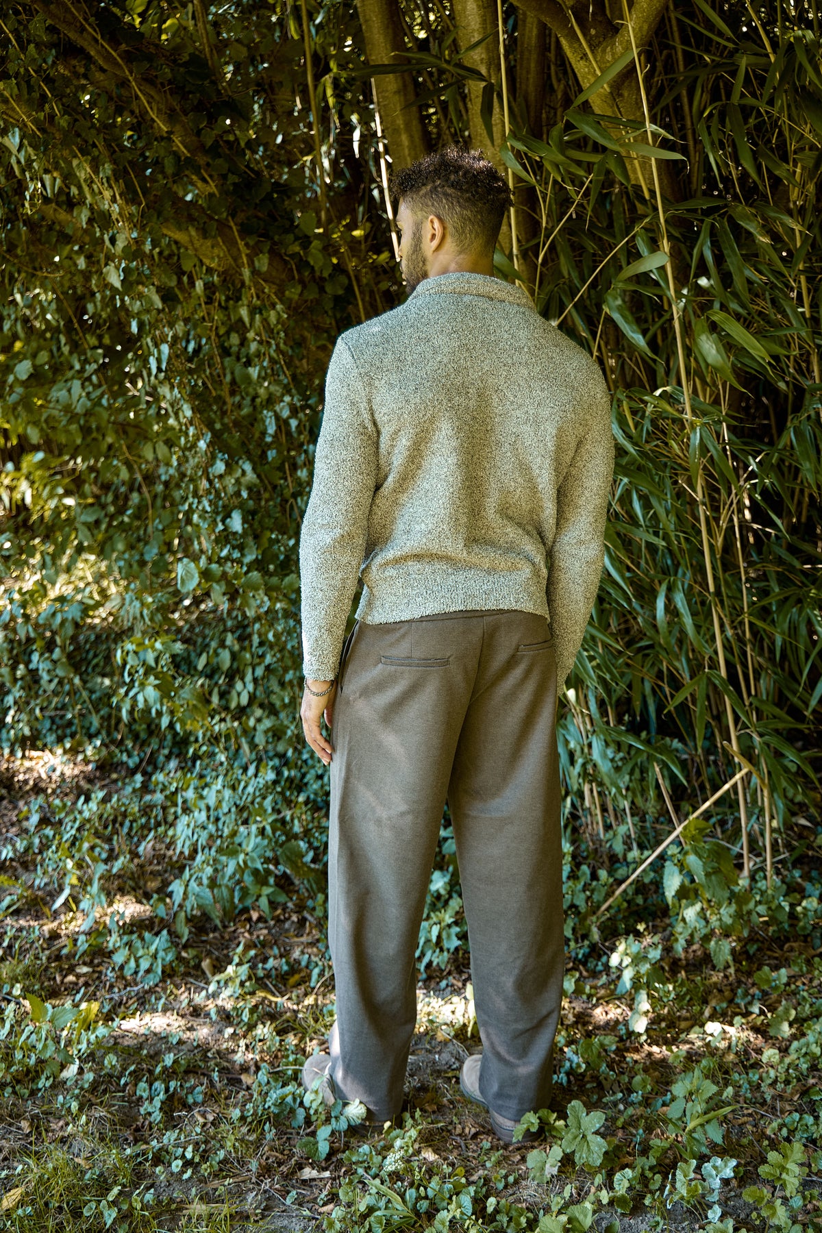 Pull Homme Col Montant en Maille Texturée
