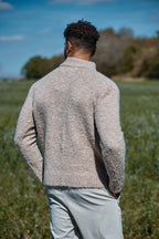 Pull Demi-Zip Texturé