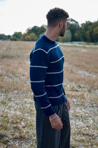 Pull Rayé Homme à Col Rond
