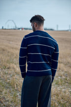 Pull Rayé Homme à Col Rond