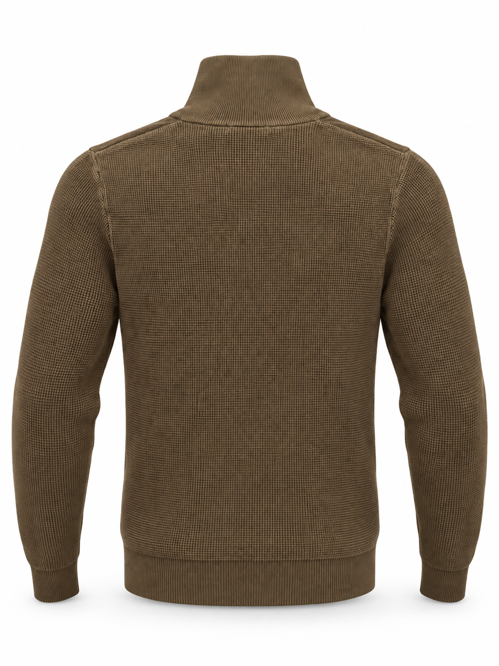 Pull Demi-Zip à Détails Contrastés