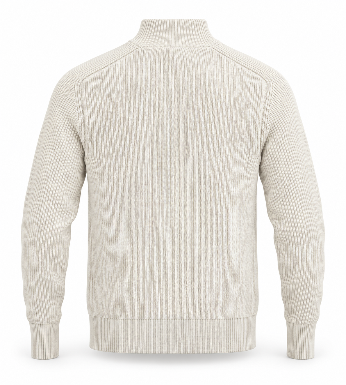 Pull Homme Col Montant Demi-Zippé
