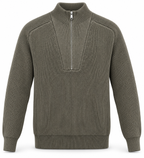 Pull Homme Col Montant Demi-Zippé