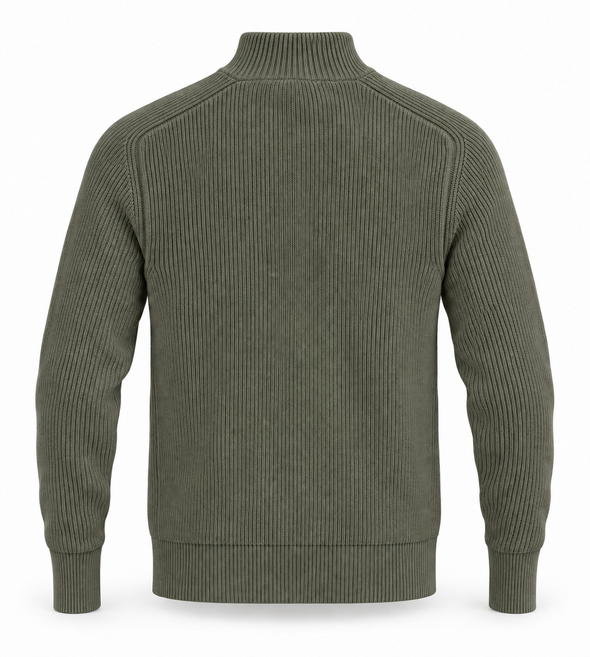 Pull Homme Col Montant Demi-Zippé
