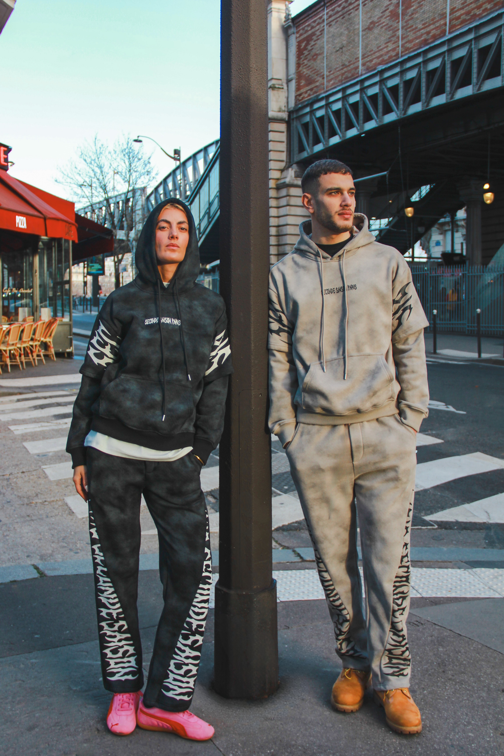 Men's Oversized Tracksuit Set – Flame / Tribal Prints