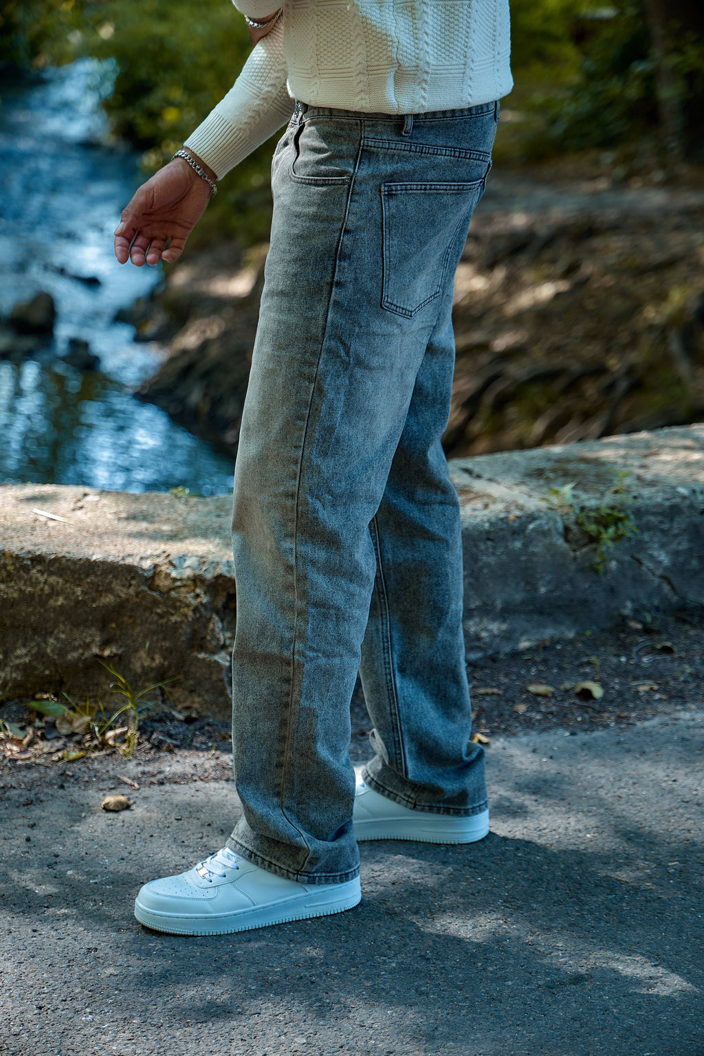 Bleached Gray Jeans