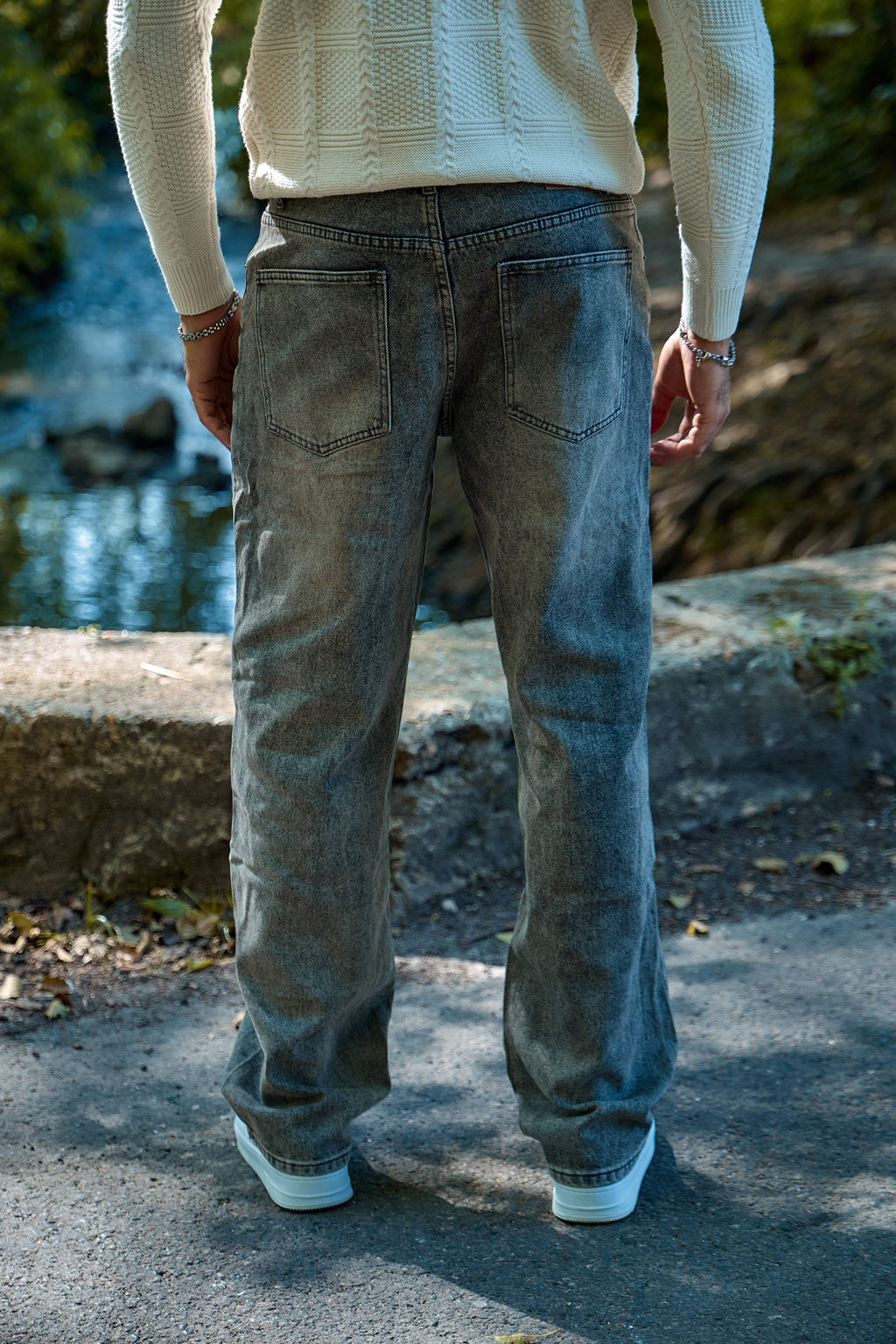 Bleached Gray Jeans