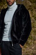 Veste à Capuche Effet Fourrure
