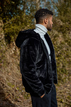 Veste à Capuche Effet Fourrure