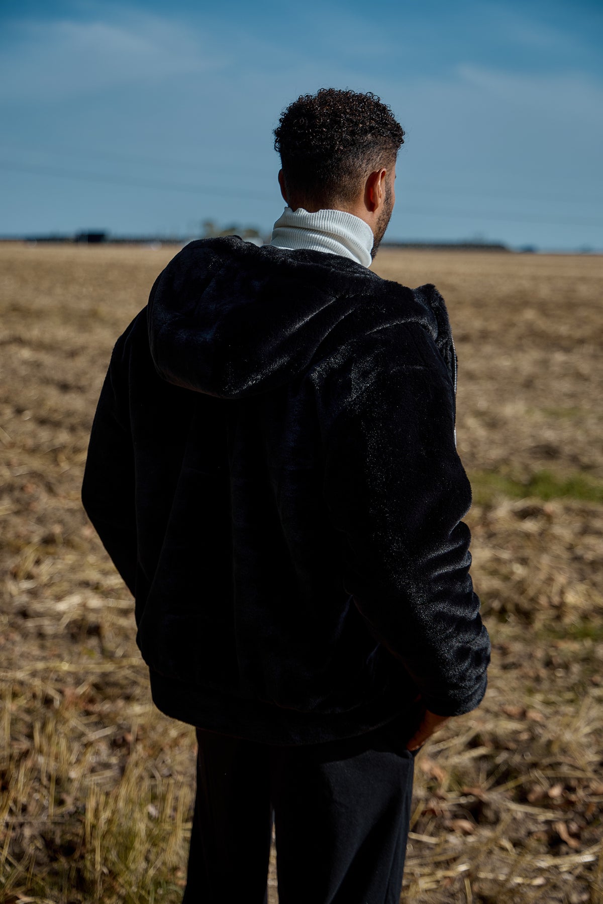 Veste à Capuche Effet Fourrure