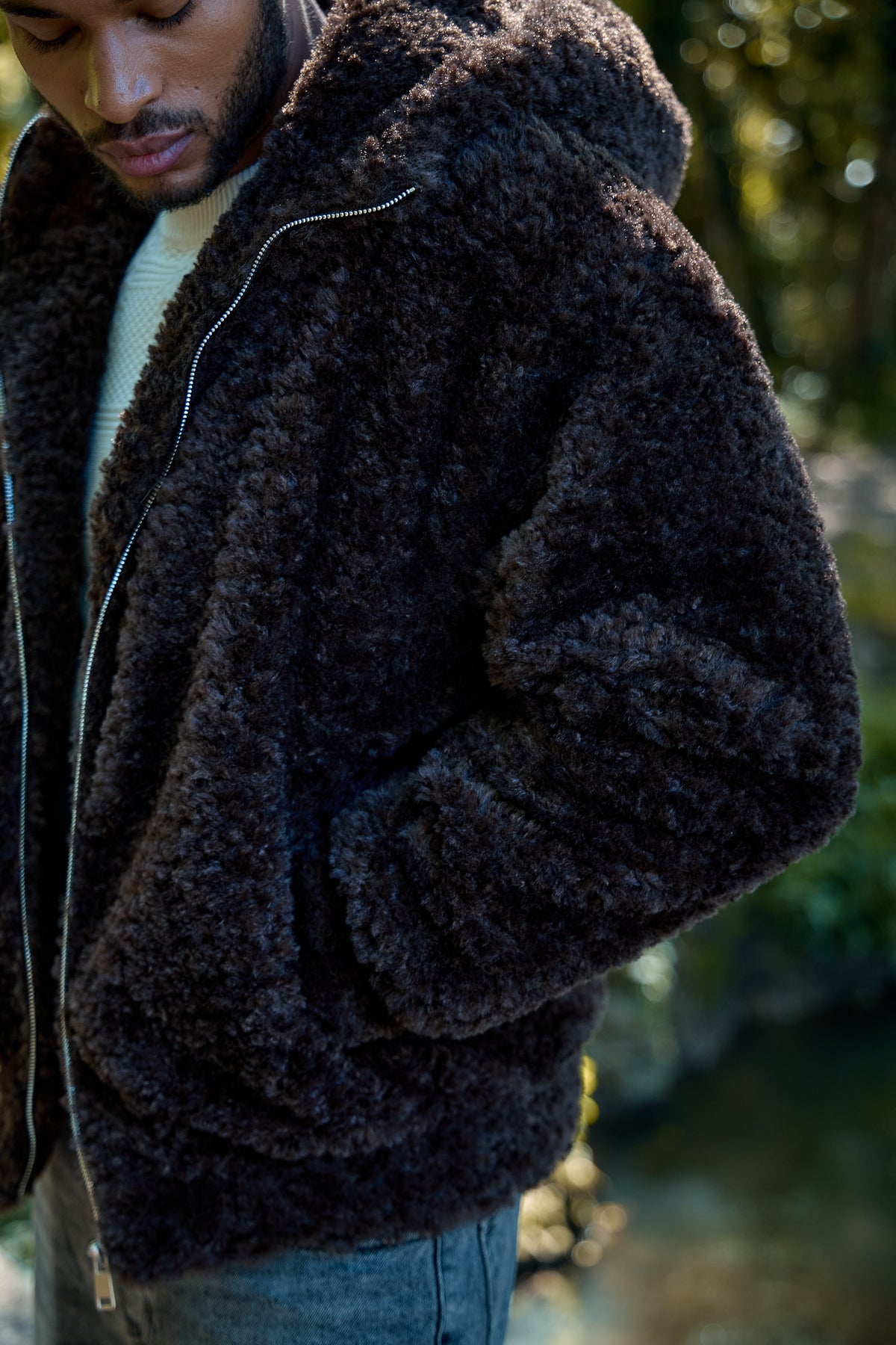 Vest teddy à capuche