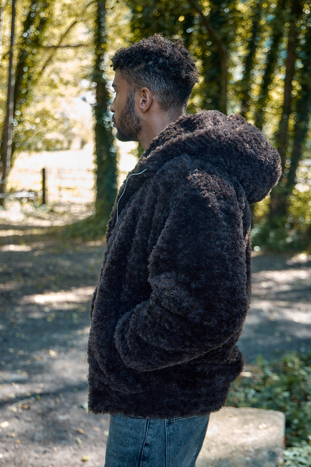 Vest teddy à capuche