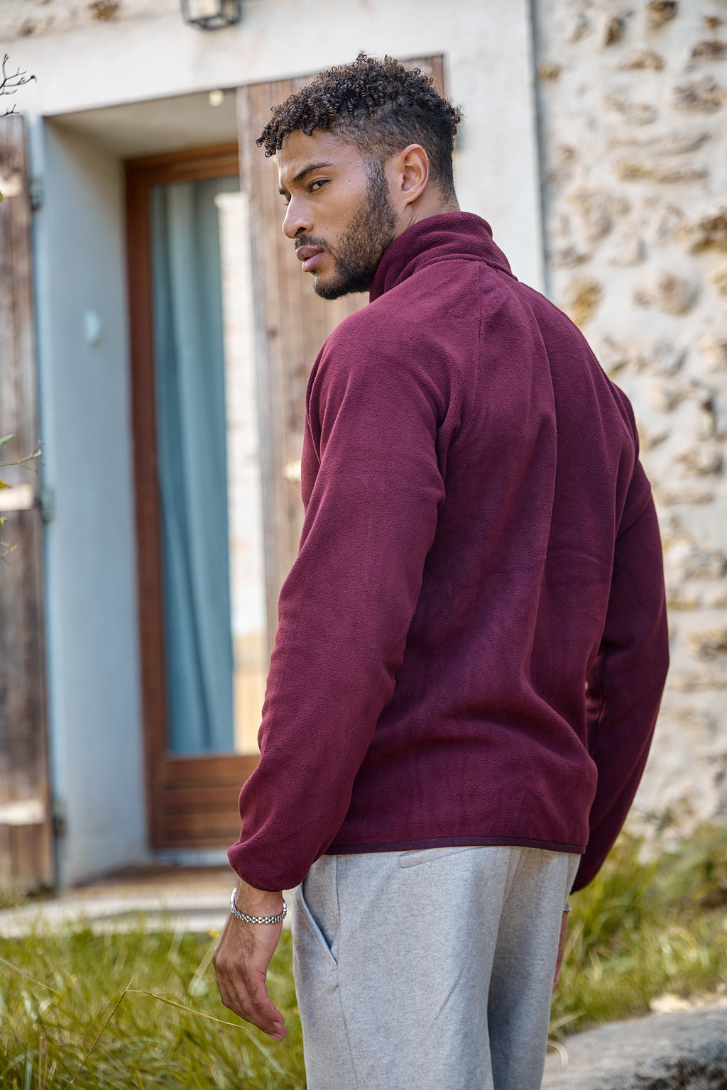 Veste Zippée à Col Montant