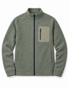 Veste Zippée à Col Montant et Poche Poitrine