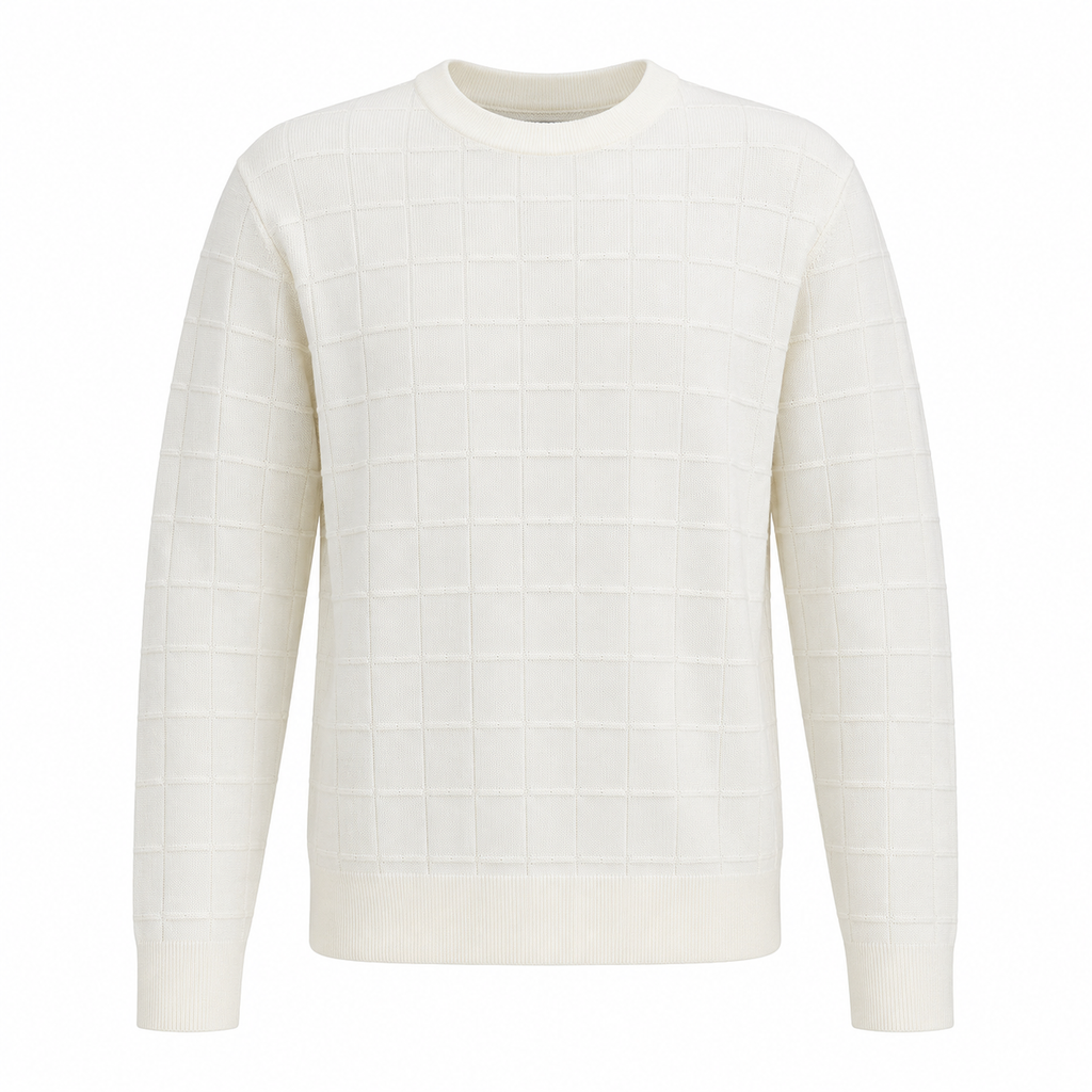 Pull à Maille Quadrillée