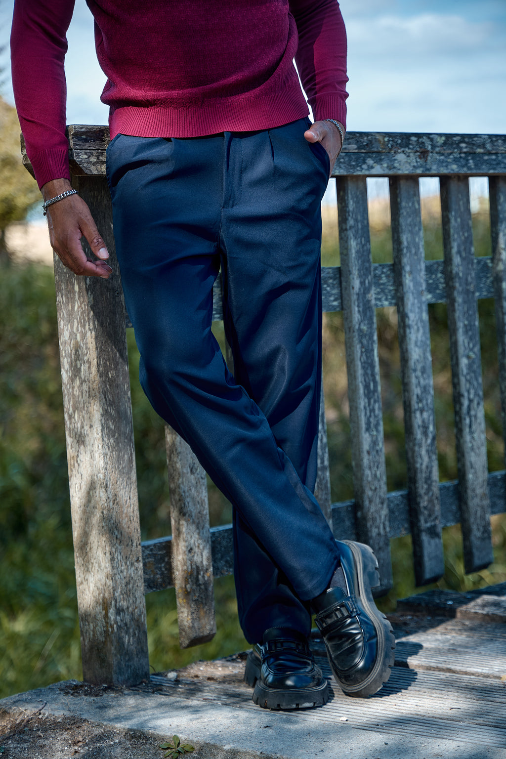Pantalon Droit à Pinces Homme