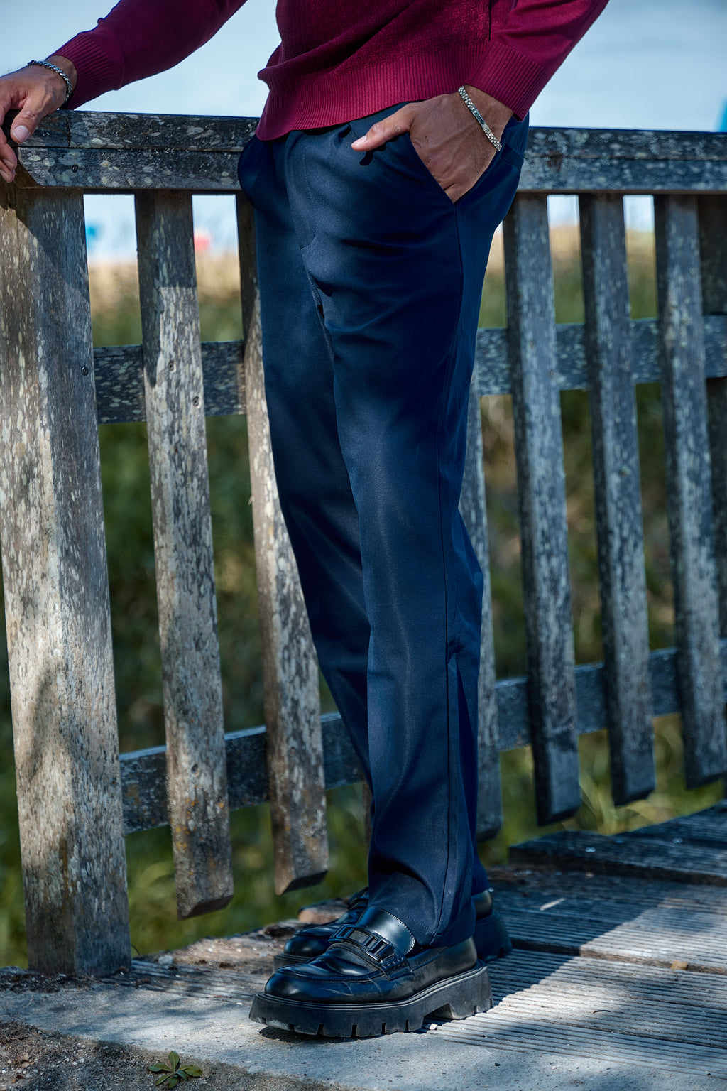 Pantalon Droit à Pinces Homme