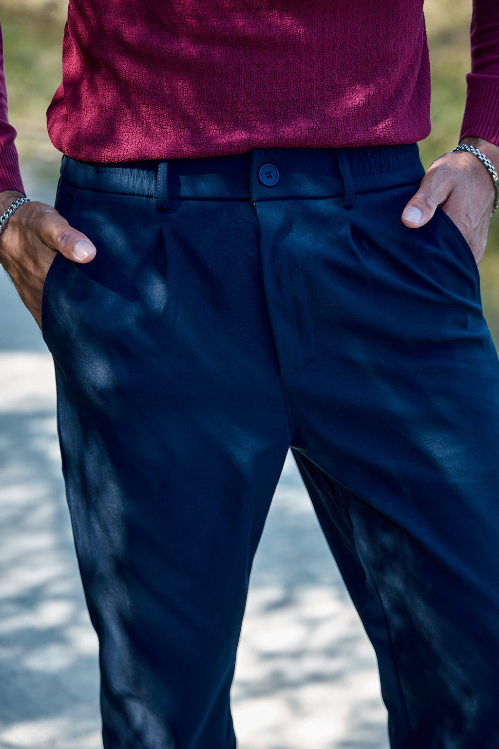 Pantalon Droit à Pinces Homme