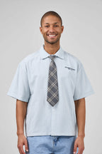 Chemise Oversize à Carreaux avec Cravate – Urban College