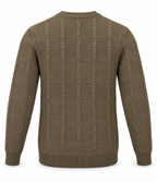 Pull en Maille Texturée à Col Rond