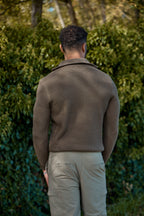 Pull Col Zippé Texturé