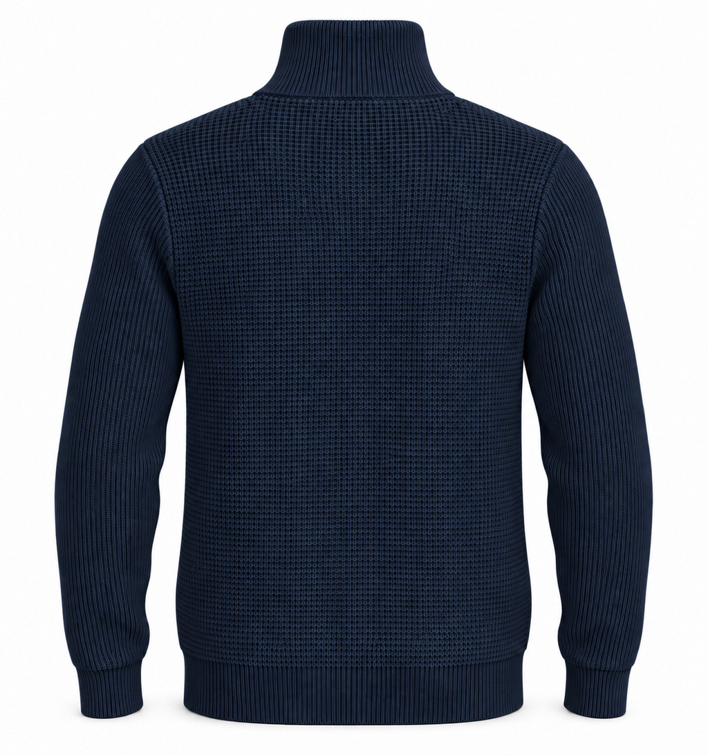 Pull Col Zippé Texturé