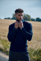 Pull Demi-Zip à Détails Contrastés