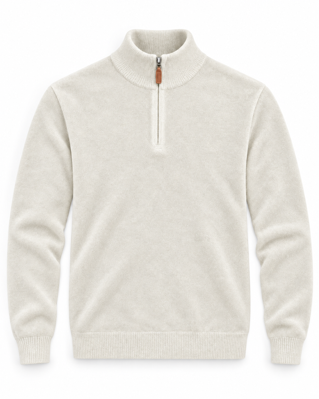 Pull Col Zippé en Maille Chenille