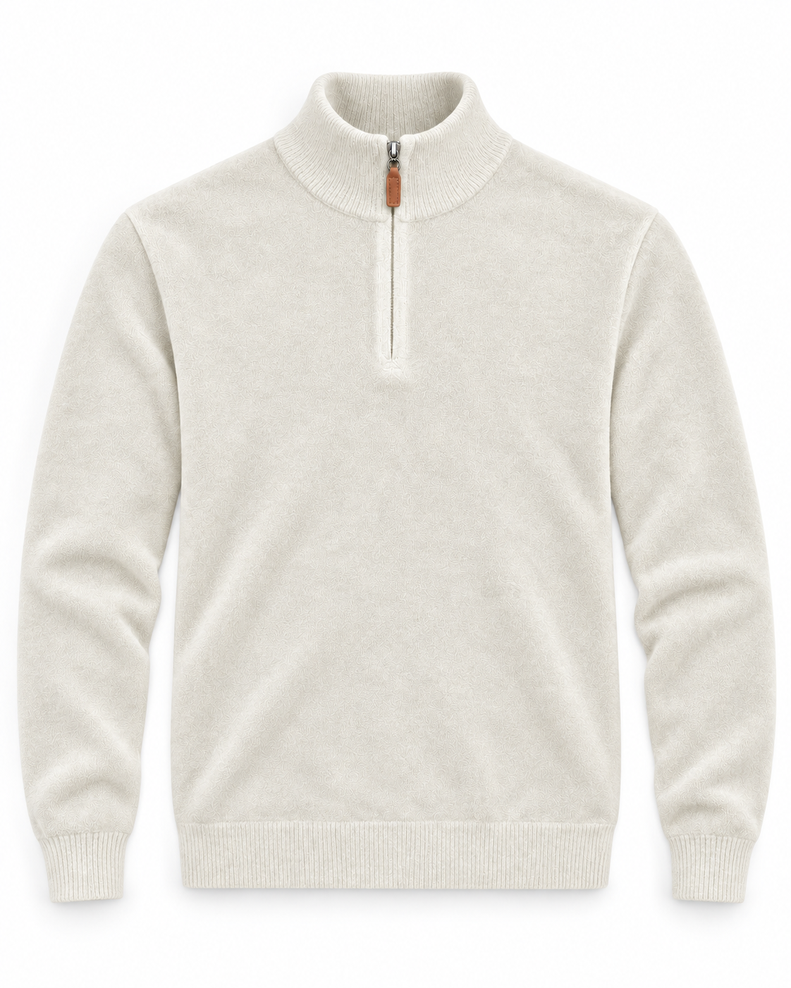 Pull Col Zippé en Maille Chenille