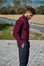 Pull Col Zippé en Maille Chenille