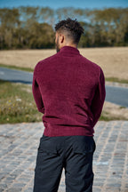 Pull Col Zippé en Maille Chenille