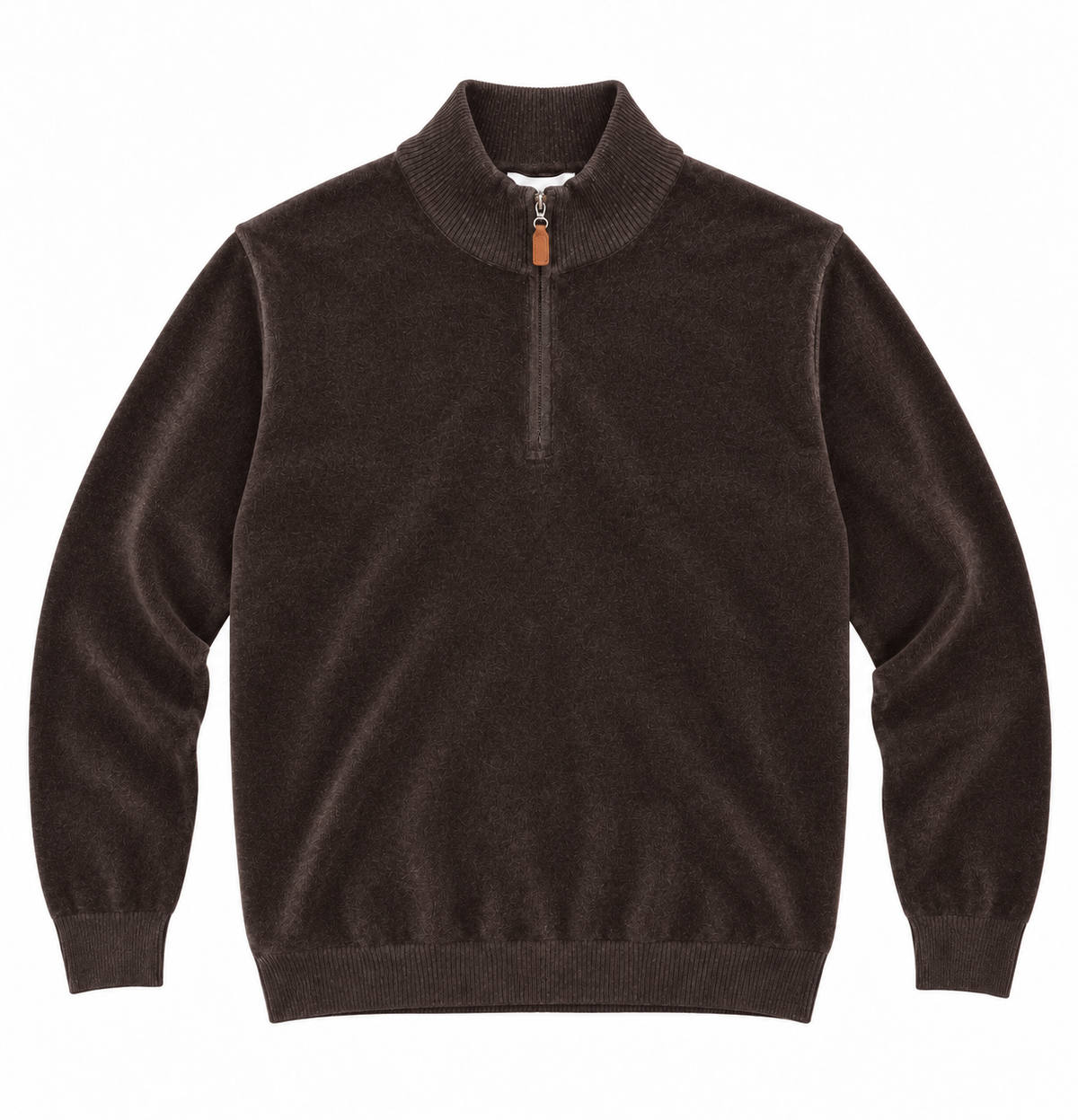 Pull Col Zippé en Maille Chenille