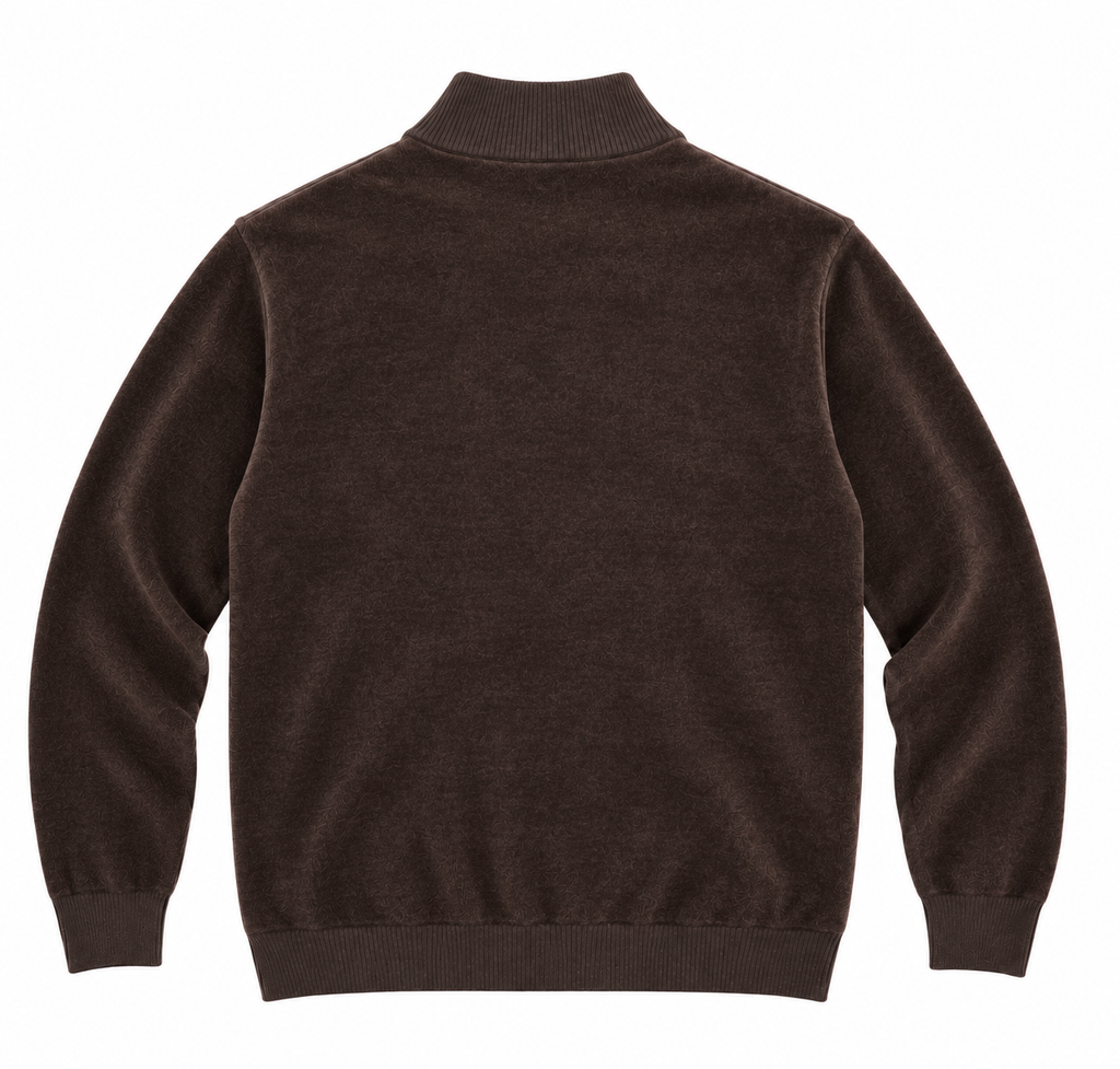 Pull Col Zippé en Maille Chenille