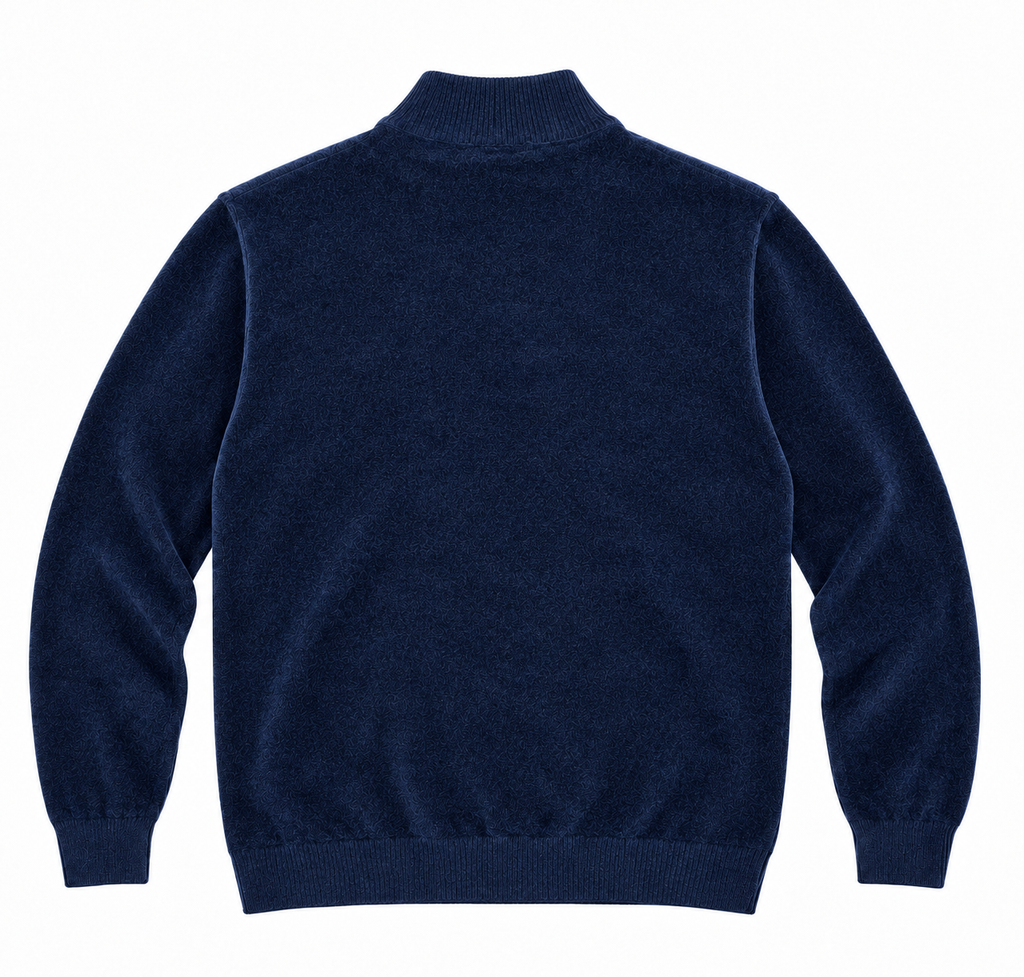 Pull Col Zippé en Maille Chenille
