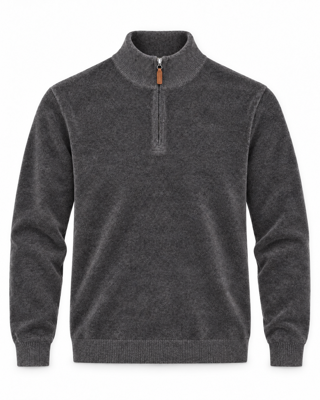 Pull Col Zippé en Maille Chenille