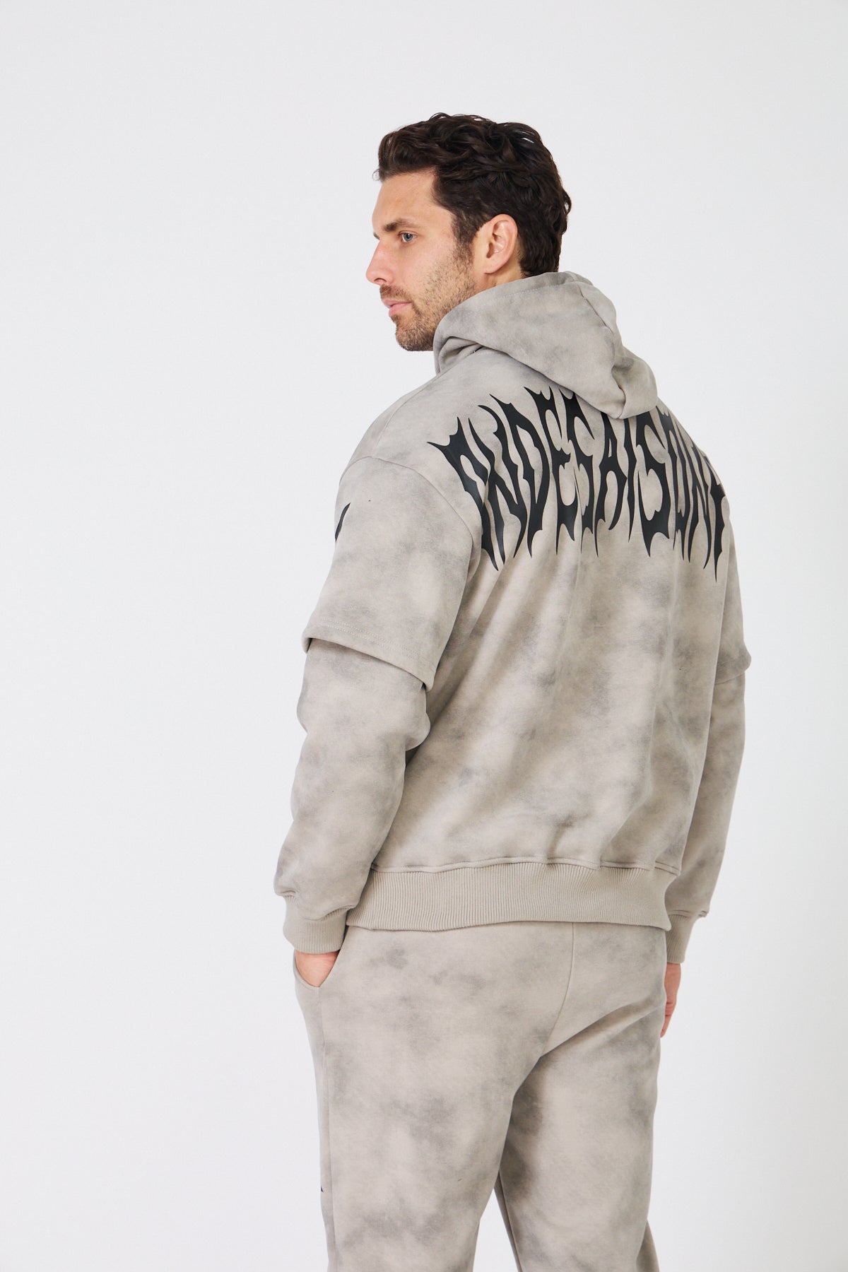 Ensemble Survêtement Oversize – Imprimés Flammes