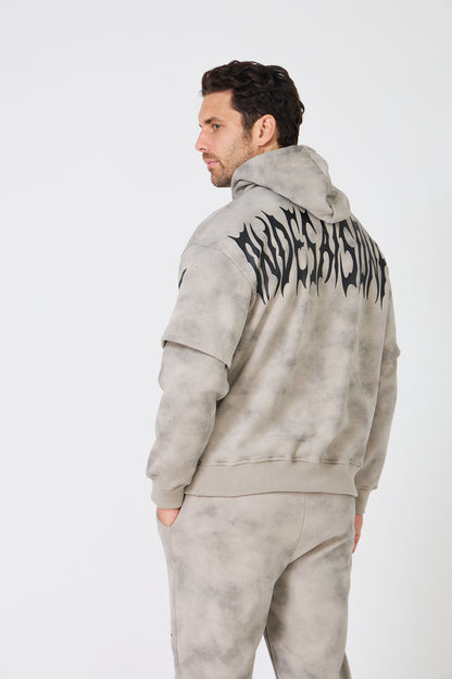 Men's Oversized Tracksuit Set – Flame / Tribal Prints